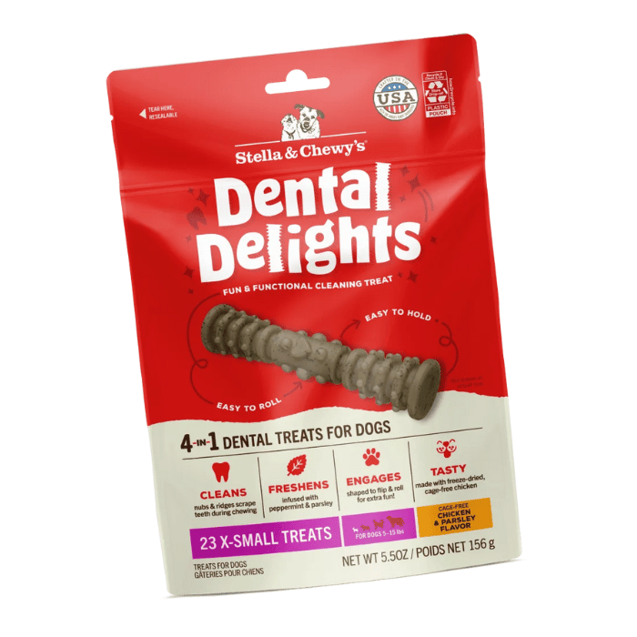 Stella &amp; Chewy&#39;s X-small Gâteries dentaire Dental Delights 5.5oz