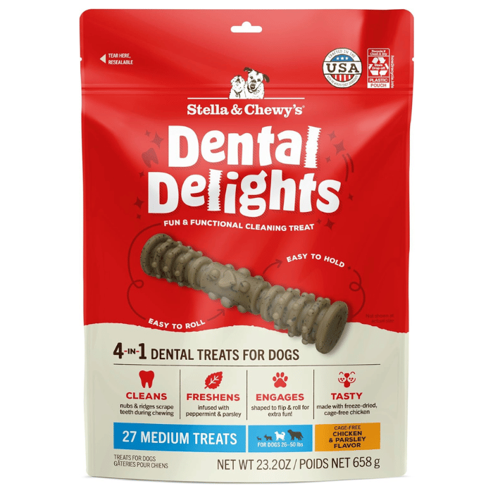 Stella &amp; Chewy&#39;s Medium Gâteries dentaire Dental Delights gros format 23.2oz