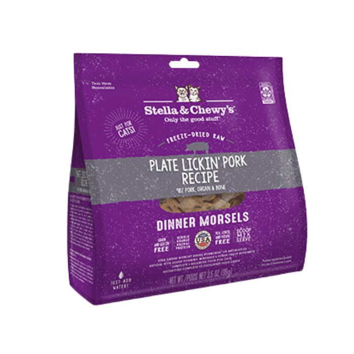 Stella & Chewy's nourriture chat Mélange de repas au porc pour chats - Plate Lickin' Pork