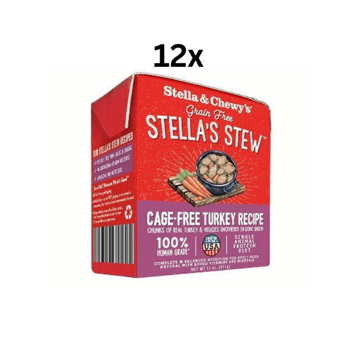 Stella & Chewy's nourriture humide 12x11oz Nourriture humide pour chiens Stella's Stews Cage-Free Dinde Nourriture humide pour chiens Stella's Stews Cage-Free Dinde