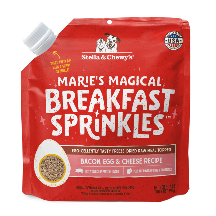 Stella & Chewy's nourriture Rehausseur de gout Marie’s Magical Breakfast bacon 7oz Rehausseur de gout Marie’s Magical Breakfast bacon 7oz