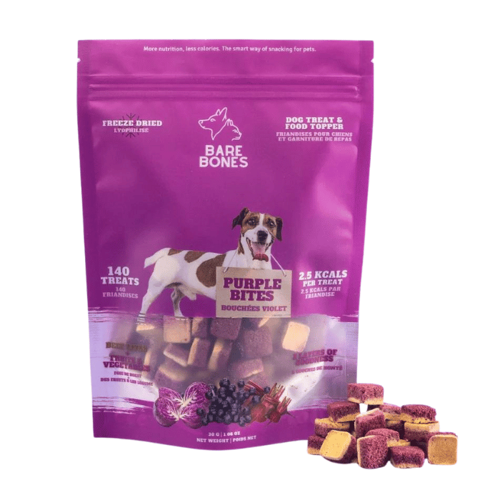 The Bare Bones Gâteries pour chiens - Les bouchées mauves