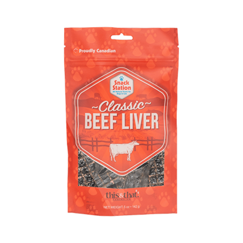 This & That Canine Co Gâteries Foie de Bœuf Déshydraté 142g - This & That Canine Co Foie de Bœuf Déshydraté pour Chiens 142g - Sherbrooke Canin