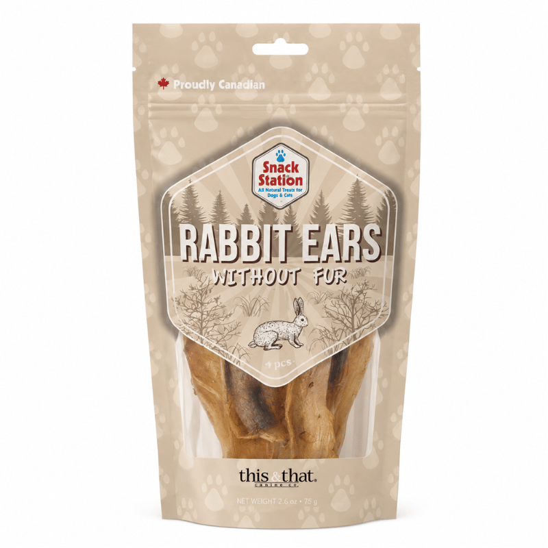 This & That Canine Co. Rabbit Ears with Fur 9-Pack - This & That Canine Co. Rabbit Ears with Fur - This & That | Sherbrooke Canin