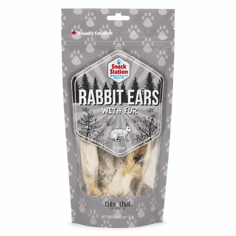 This & That Canine Co Hairless Rabbit Ears 9-Pack Treats - This & That Canine Co Hairless Rabbit Ears - This & That | Sherbrooke Canin