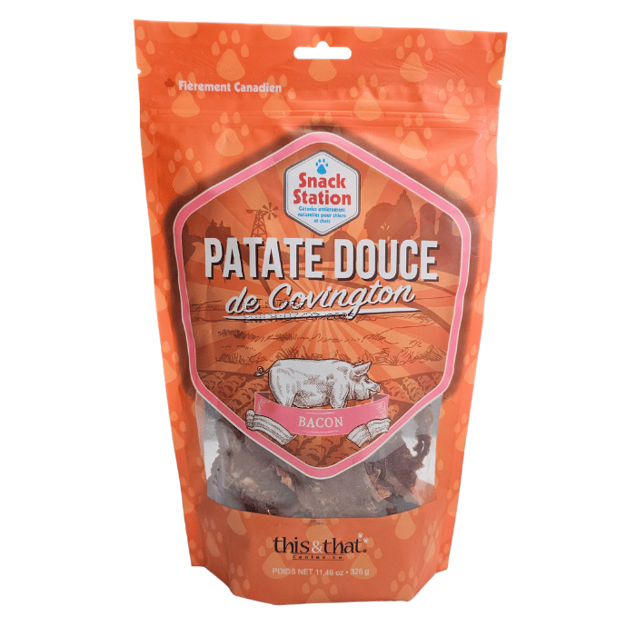 This & That Canine Co Gâteries Patate douces de covington au bacon