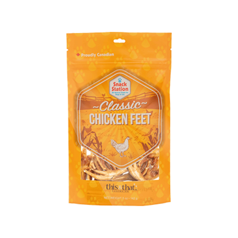 This & That Canine Co Gâteries Pieds de Poulet Déshydratés 142g - This & That Canine Co Pieds de Poulet Déshydratés pour Chiens 142g - Sherbrooke Canin