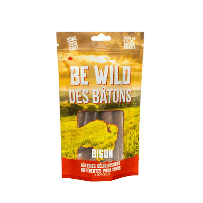 This &amp; That Canine Co Gâteries pour chiens Bâton Be Wild Bison