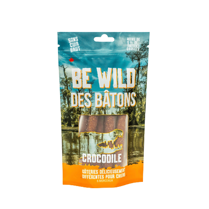 This & That Canine Co Gâteries pour chiens Bâton Be Wild Crocodile