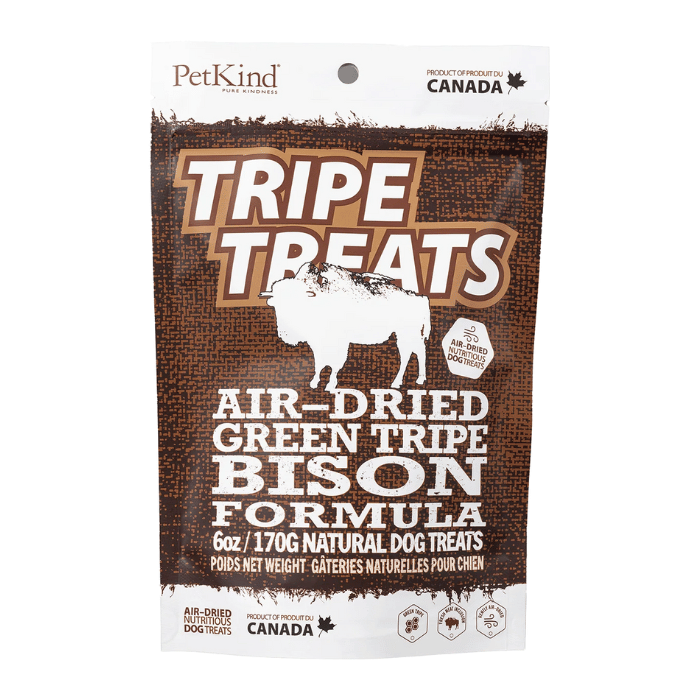 Tripett Gâteries Gâterie pour chien Tripes vertes de bison Petkind 6oz