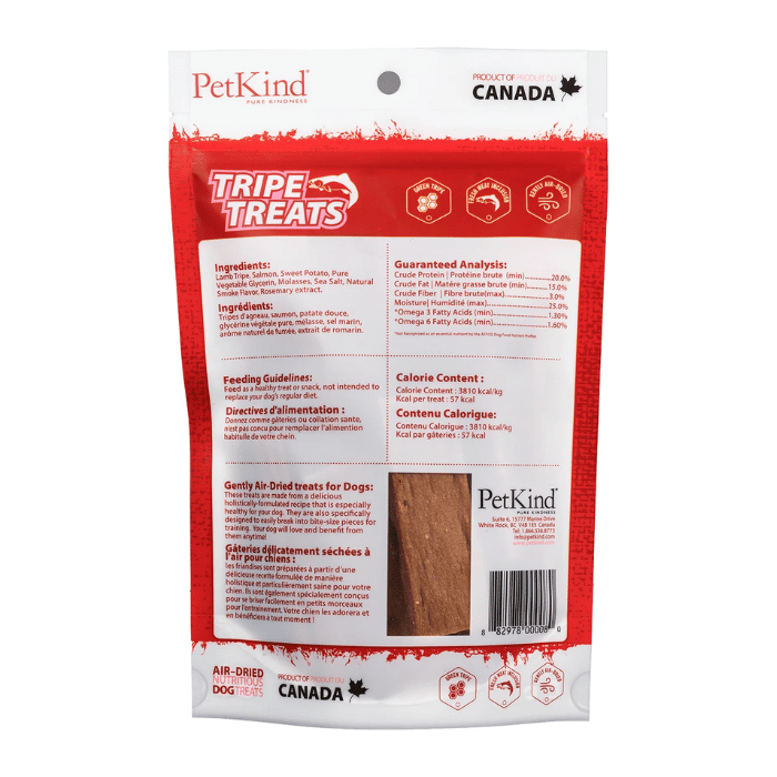 Tripett Gâteries Gâteries pour chien Tripes vertes d'agneau + saumon 6oz