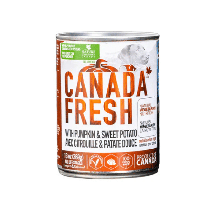 Tripett nourriture humide 13oz Nourriture humide pour chien Canada Fresh Citrouille et patate douce Nourriture humide pour chien Canada Fresh Citrouille et patate douce