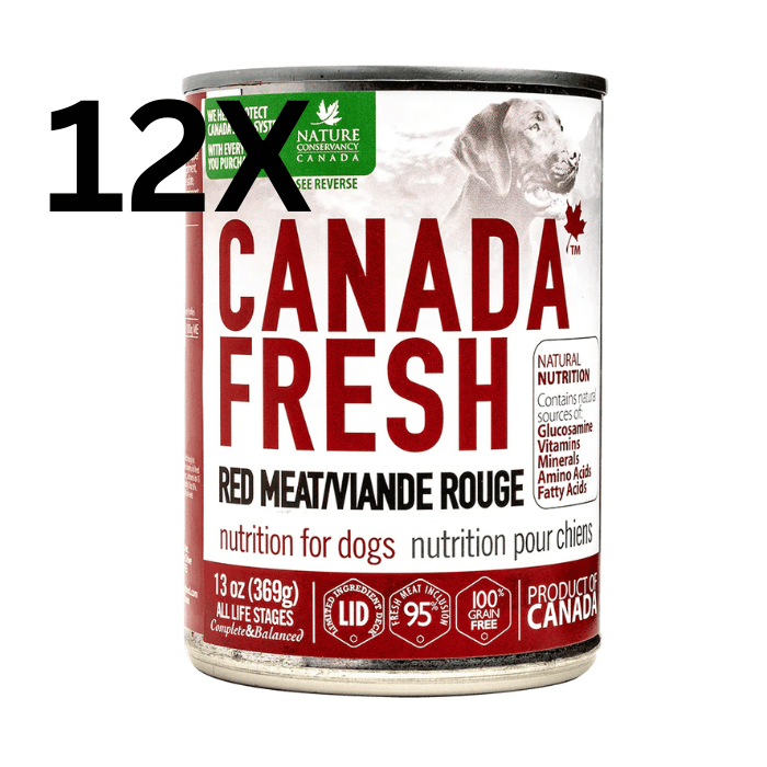 Tripett nourriture humide Paquet de 12 Nourriture humide pour chien Canada Fresh Viande Rouge