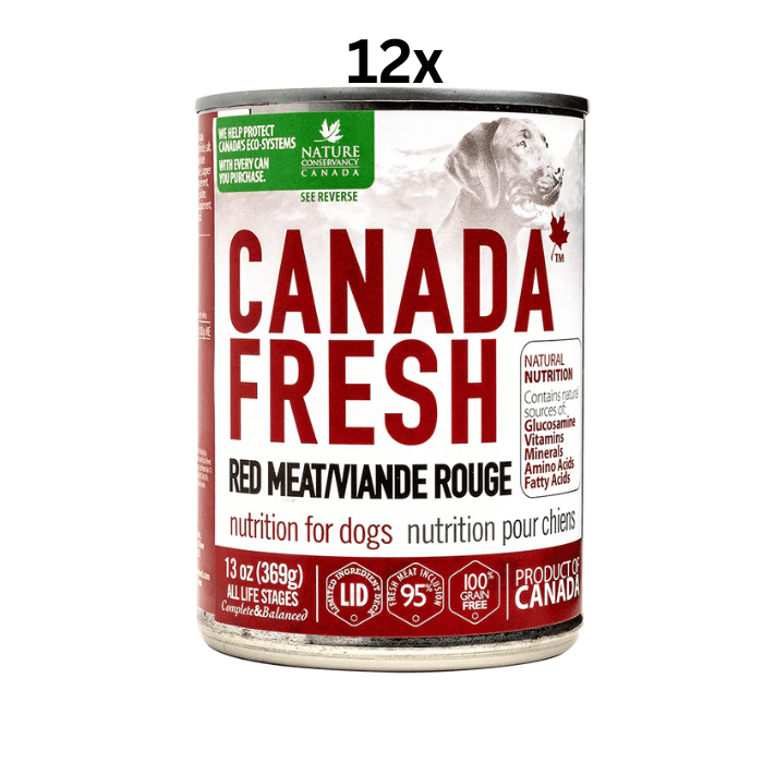 Tripett nourriture humide 12x13oz Nourriture humide pour chien Canada Fresh Viande Rouge Nourriture humide pour chien Canada Fresh Viande Rouge