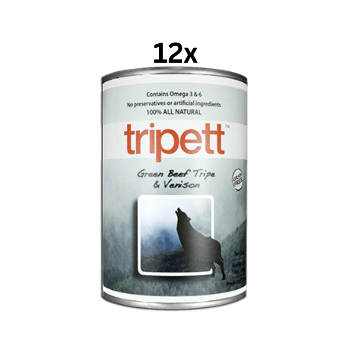 Tripett nourriture humide 12x13oz Nourriture humide Tripett PetKind Green Beef & Venaison Tripe Nourriture humide Tripett PetKind Green Beef & Venaison Tripe