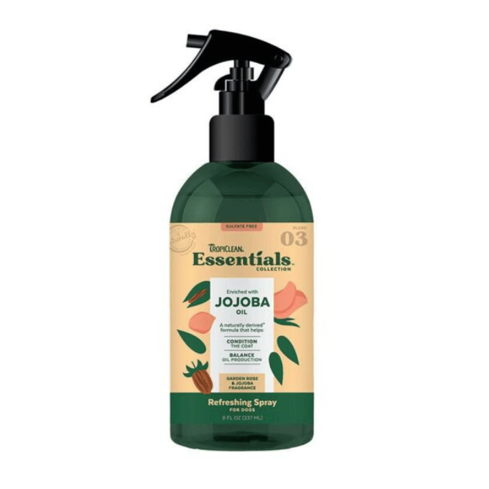 Tropiclean shampoing Essentials vaporisateur désodorisant huile de jojoba 8 oz