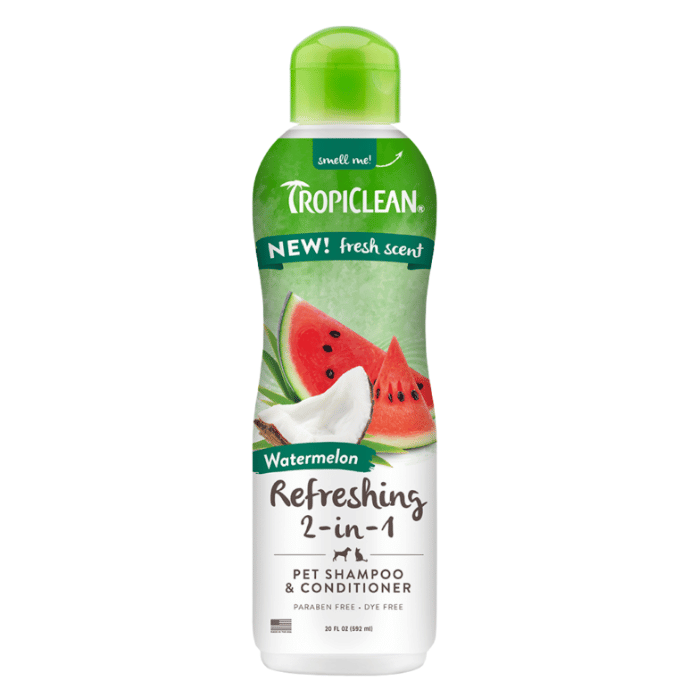 Tropiclean shampoing Shampoing 2 en 1 Melon d'eau et noix de coco
