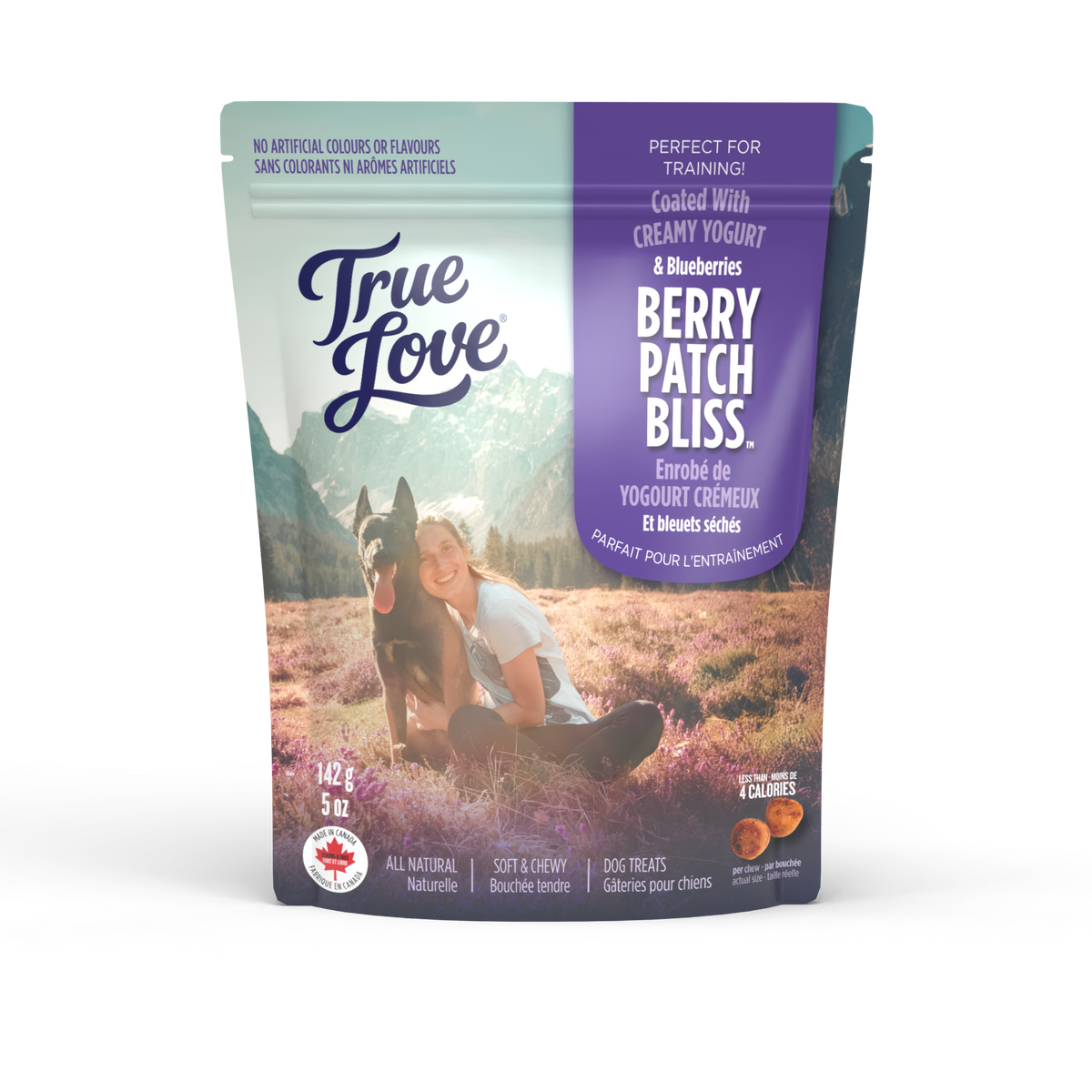 Trueleaf Gâteries True Leaf True Love Bonheur des Petits Fruits Gâterie Molle pour Chien 142g True Leaf True Love Bonheur des Petits Fruits - Gâterie Chien | Sherbrooke Canin