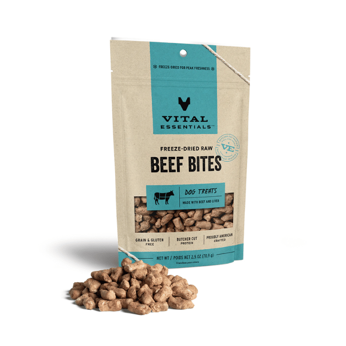 Vital Essentials Bouchées de boeuf Lyophilisées pour chiens