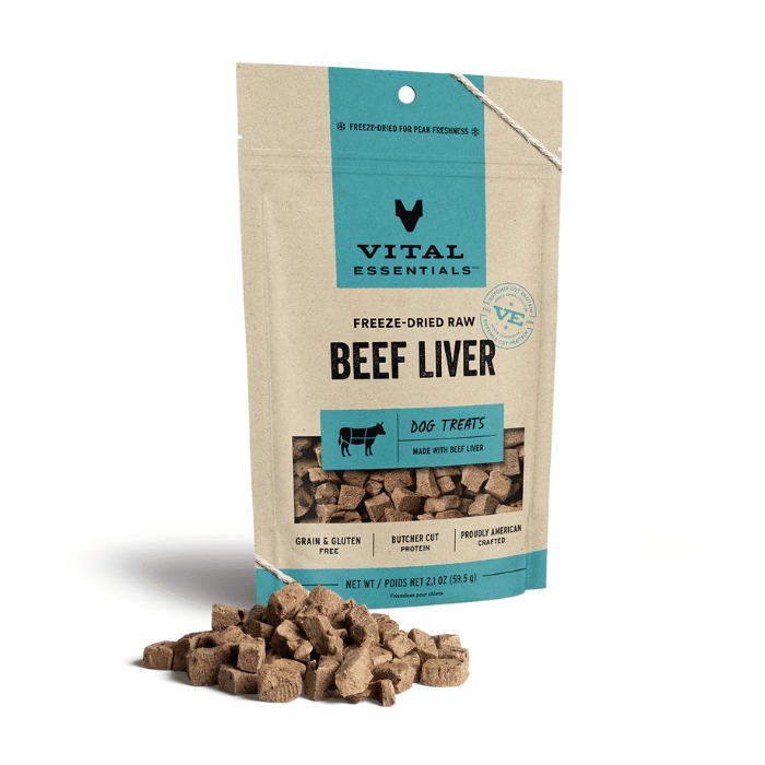 Vital Essentials Bouchées de foie de boeuf Lyophilisées pour chiens