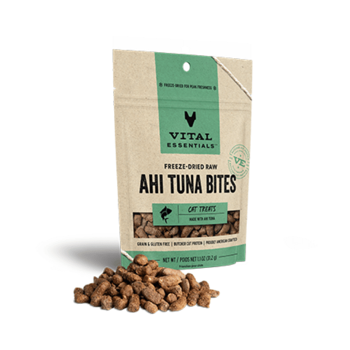 Vital Essentials Friandises Magiques pour Chat: Bouchées de Thon Ahi Lyophilisées VITAL ESSENTIALS - 31g