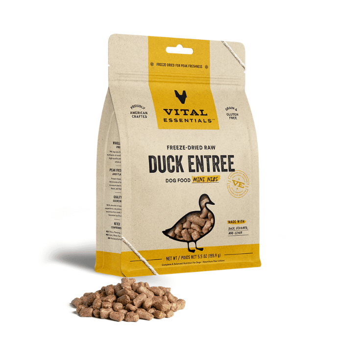 Vital Essentials Mini bouchées de canard Lyophilisées pour chiens