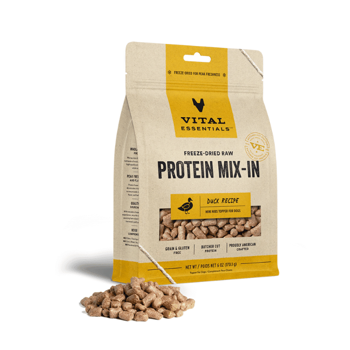 Vital Essentials Mini bouchées de canard - Mix-in Lyophilisées pour chiens