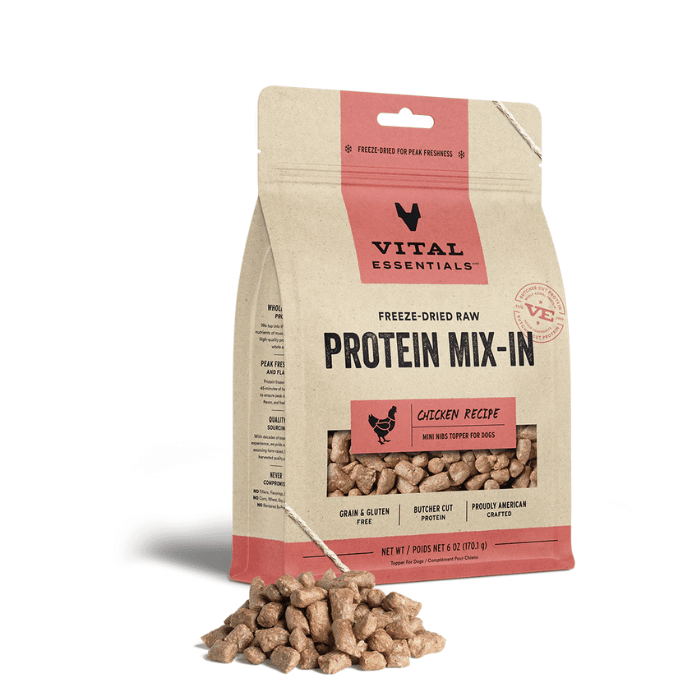 Vital Essentials Mini bouchées de poulet - Mix-in Lyophilisées pour chiens