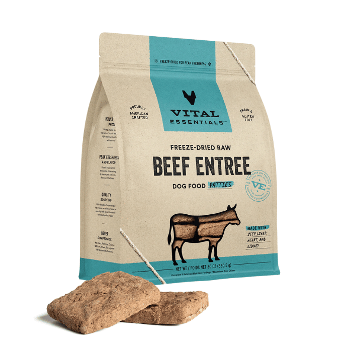 Vital Essentials 30oz Repas de Boeuf Cru Lyophilisé VITAL ESSENTIALS - Galette