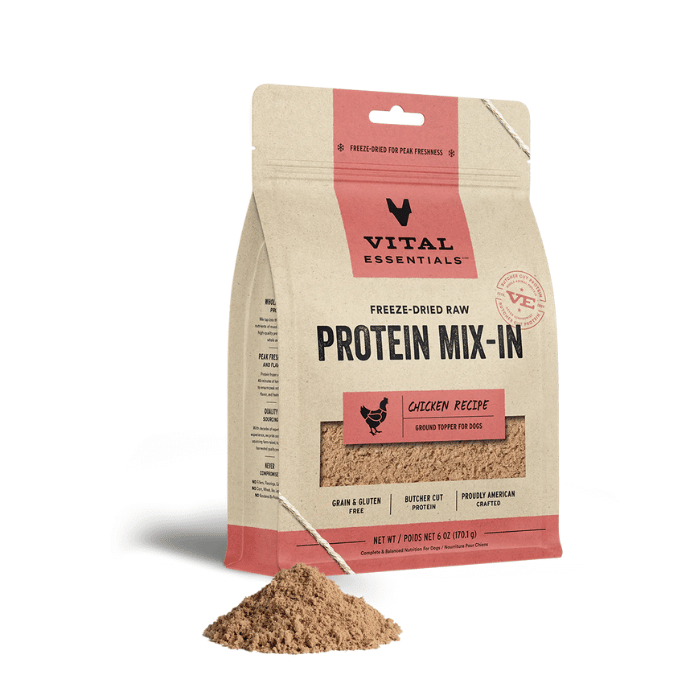 Vital Essentials Topper de poulet - Mix-in Lyophilisées pour chiens 6oz