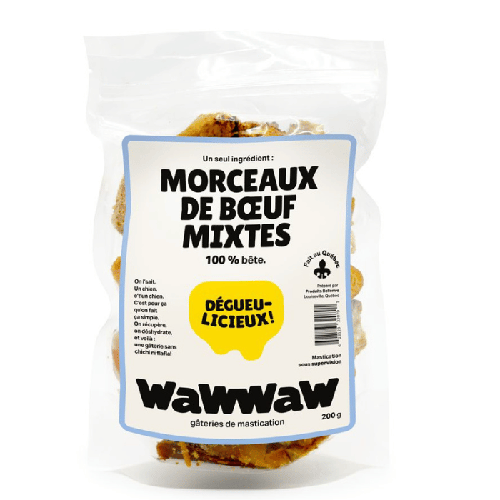 Wawwaw Gâteries Morceaux De Boeuf Mixtes Pour Chien, En Sac De 200g Morceaux De Boeuf Mixtes Pour Chien, En Sac De 200g