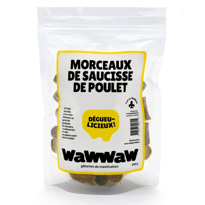 Wawwaw Gâteries Morceaux De Saucisse De Poulet Pour Chien, En Sac De 250g Morceaux De Saucisse De Poulet Pour Chien, En Sac De 250g