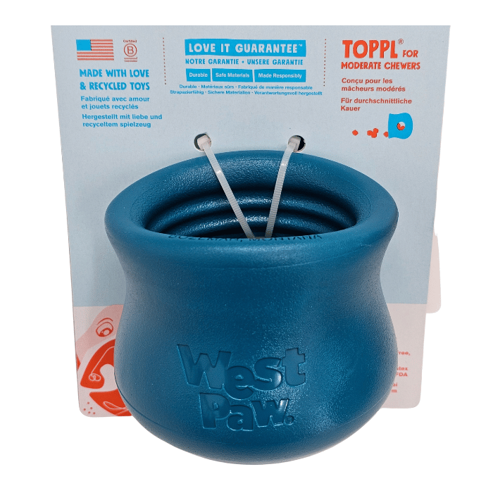 West Paw Jouet Small / River - Bleu Vert Bol interactif West Paw Toppl - Édition limités pour automne et temps des fêtes 2025 Bol interactif West Paw Toppl - Édition limités pour automne et temps des fêtes 2025