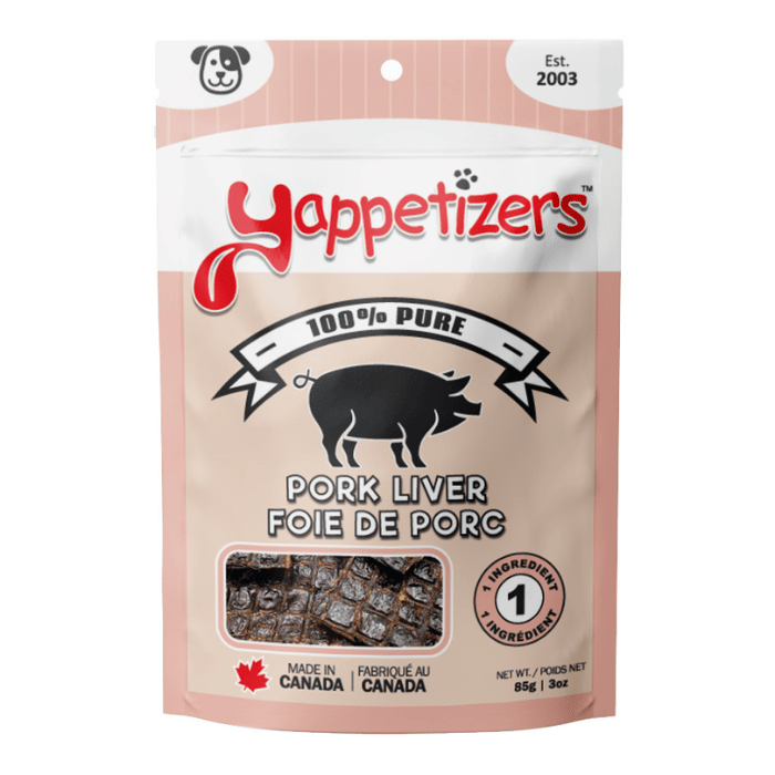 Yappetizers Gâteries au foie de porc 100 % pures et déshydratées 85g