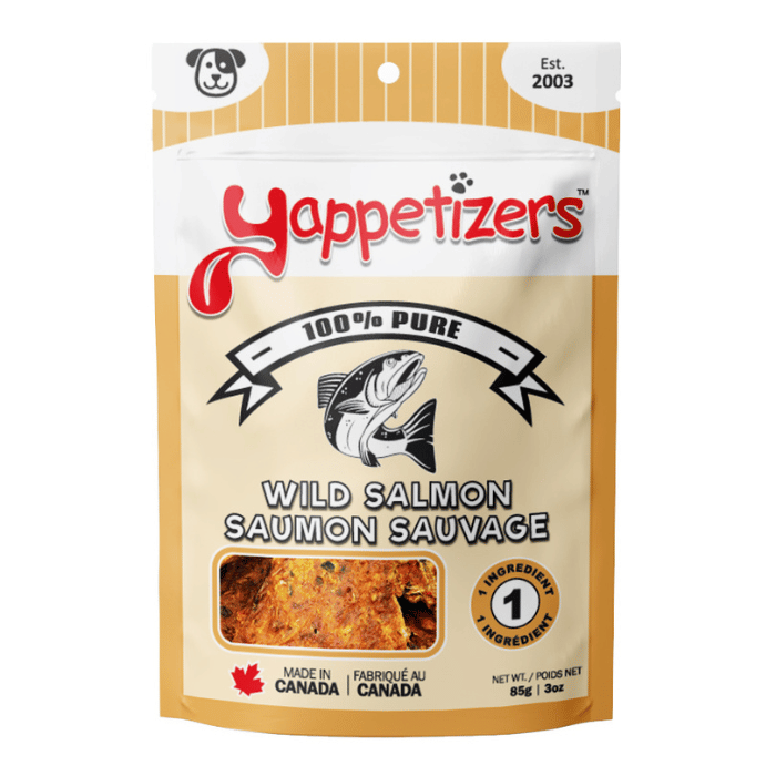 Yappetizers Gâteries au saumon sauvage 100 % pures et déshydratées 85g