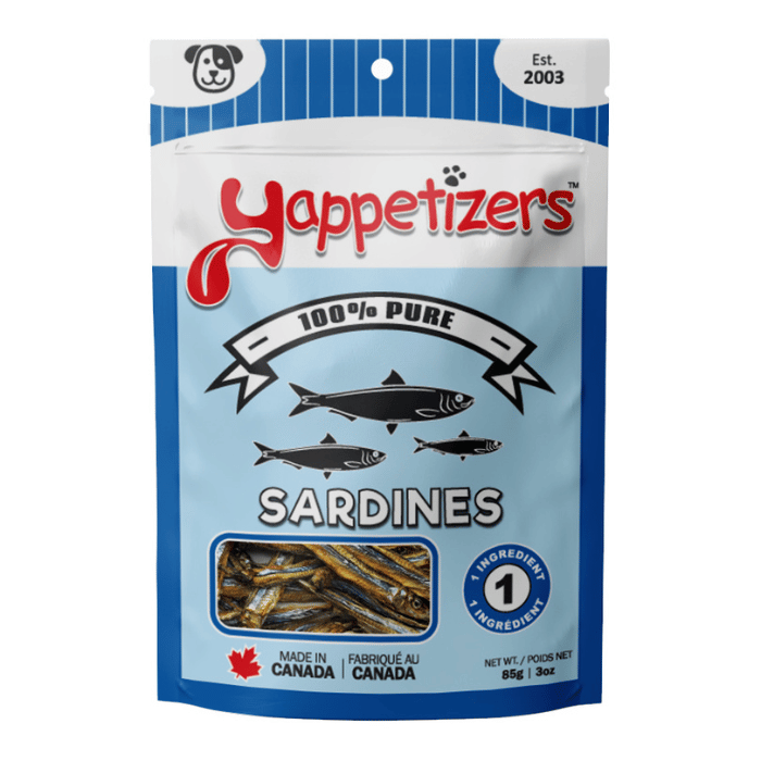 Yappetizers Gâteries aux sardines 100 % pures et déshydratées 85g