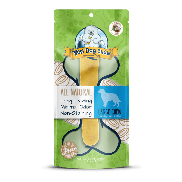 Yeti Dog Chew Gâteau à mâcher Yéti à la noix de coco pour chiens, grand format 3,5 oz