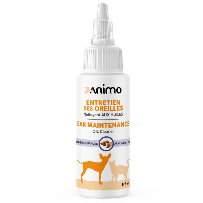 Zanimo soins 125ml Zanimo Entretien Des Oreilles, Nettoyant Aux Huiles, Pour Chien Et Chat - Amande & Chanvre Zanimo Entretien Des Oreilles, Nettoyant Aux Huiles, Pour Chien Et Chat - Amande & Chanvre