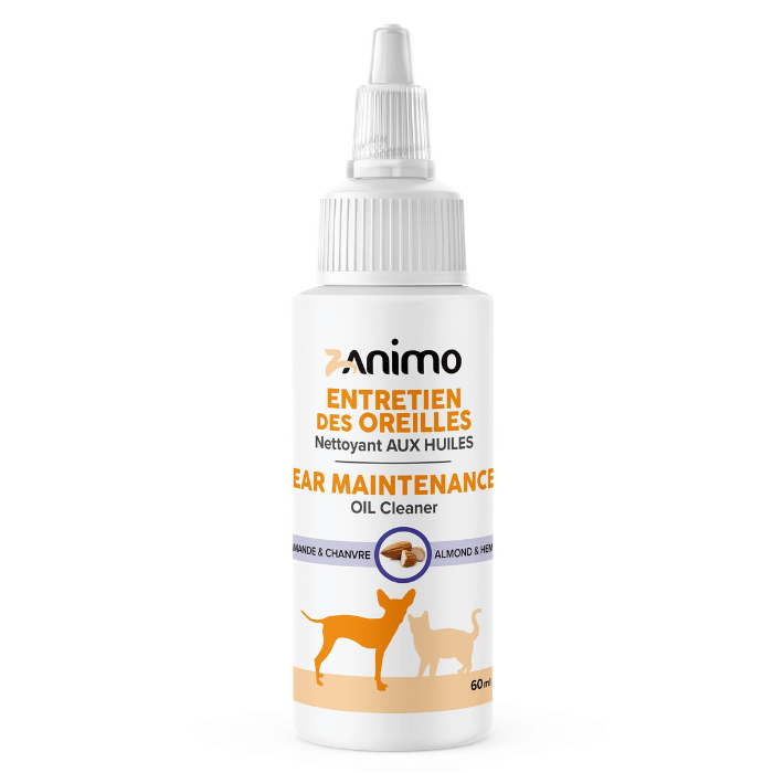 Zanimo soins 60ml Zanimo Entretien Des Oreilles, Nettoyant Aux Huiles, Pour Chien Et Chat - Amande & Chanvre Zanimo Entretien Des Oreilles, Nettoyant Aux Huiles, Pour Chien Et Chat - Amande & Chanvre