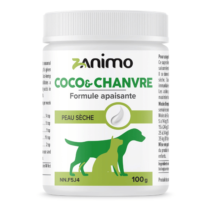 Zanimo soins Zanimo Huile Semi-solide Coco & Chanvre - Formule Apaisante, Pour Chien Et Chat Zanimo Huile Semi-solide Coco & Chanvre - Formule Apaisante, Pour Chien Et Chat
