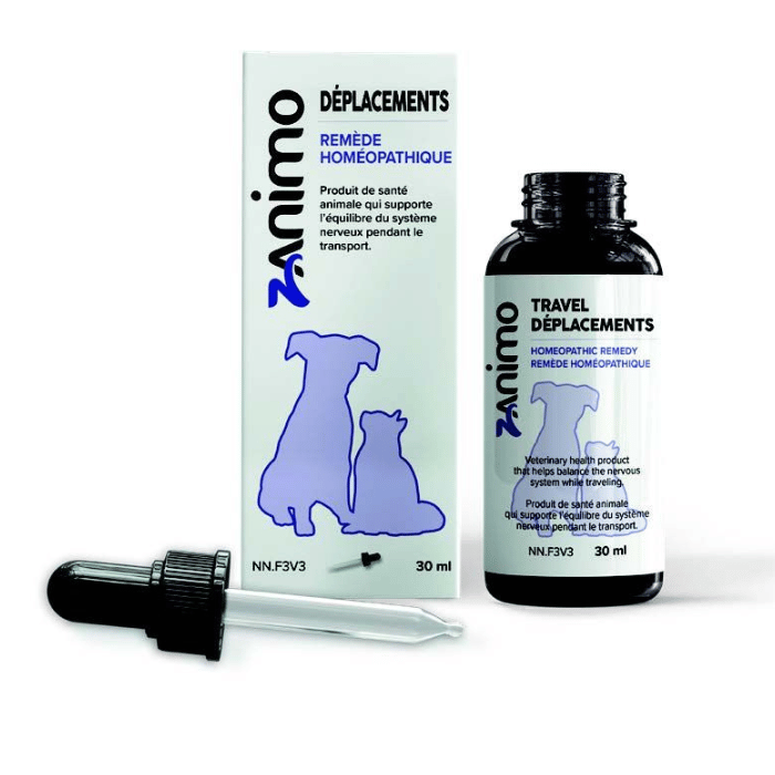 Zanimo soins Zanimo Remède Homéopathique, Pour Chien Et Chat - Déplacements 30ml Zanimo Remède Homéopathique, Pour Chien Et Chat - Déplacements 30ml
