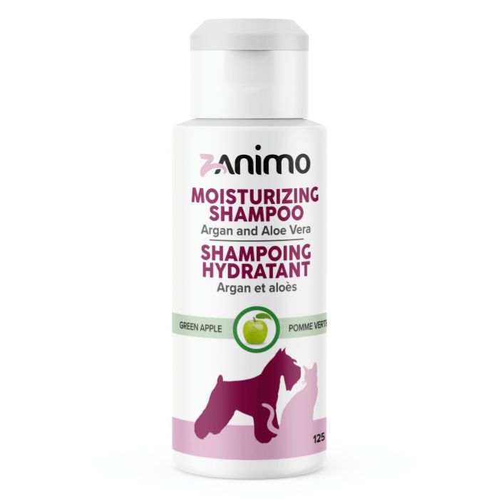Zanimo soins 125ml Zanimo Shampoing Hydratant, Argan Et Aloès, Pour Chien Et Chat - Pomme Verte Zanimo Shampoing Hydratant, Argan Et Aloès, Pour Chien Et Chat - Pomme Verte