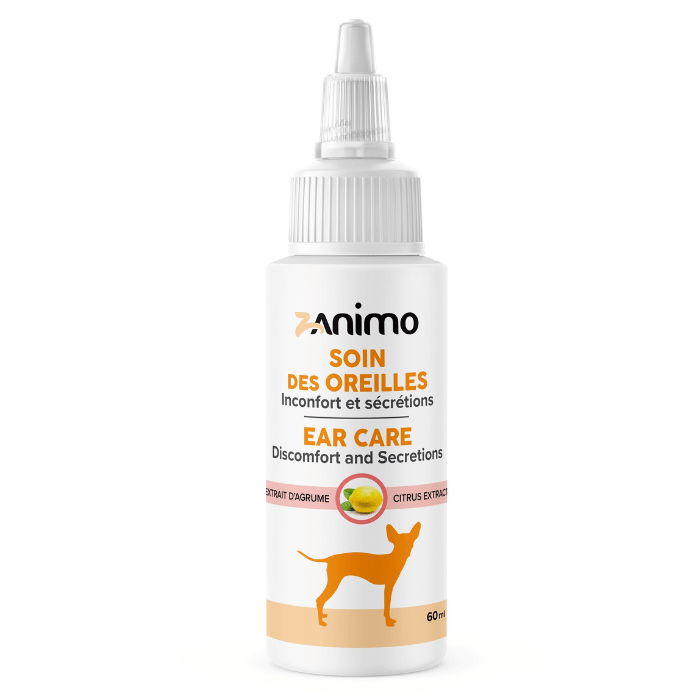 Zanimo soins 125ml Zanimo Soins Des Oreilles, Inconfort Et Sécrétions, Pour Chien - Extrait D'agrume Zanimo Soins Des Oreilles, Inconfort Et Sécrétions, Pour Chien - Extrait D'agrume