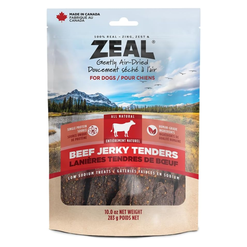 Zeal Gâteries 10oz (283g) Zeal Canada Jerky Tenders au Bœuf pour chiens Zeal Canada Jerky Tenders au Bœuf pour chiens | Sherbrooke Canin