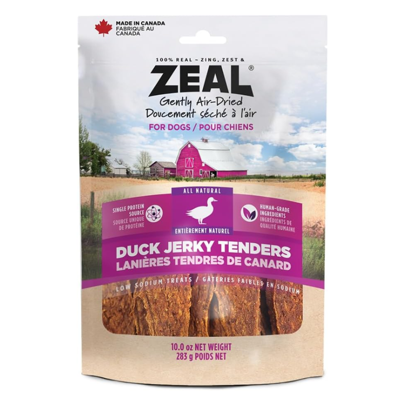 Zeal Gâteries 10oz (283g) Zeal Canada Jerky Tenders au Canard pour chiens Zeal Canada Jerky Tenders au Canard pour chiens | Sherbrooke Canin