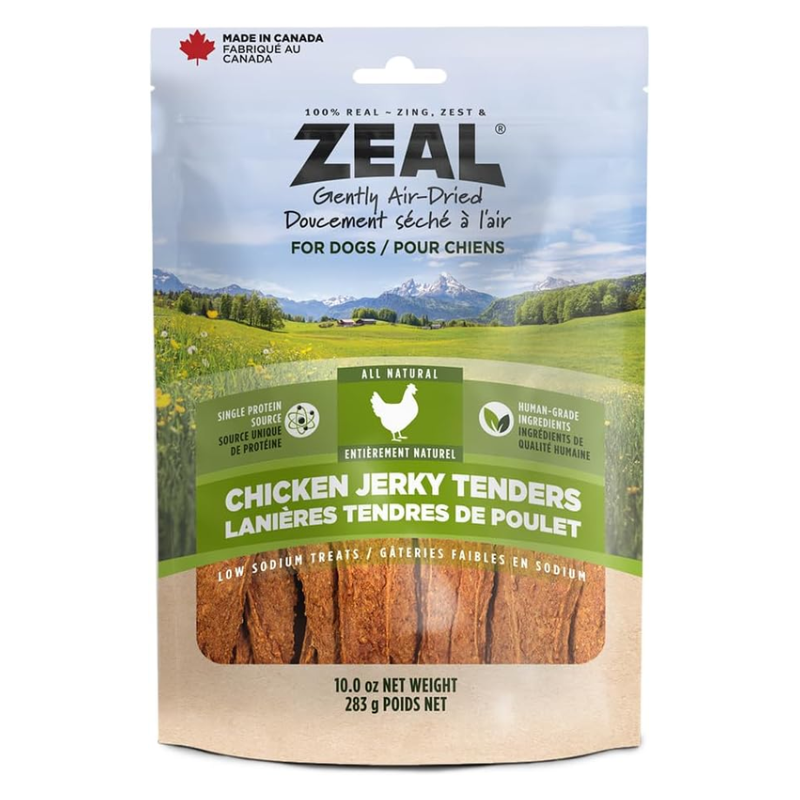 Zeal Gâteries 10oz (283g) Zeal Canada Jerky Tenders au Poulet pour chiens Zeal Canada Jerky Tenders au Poulet pour chiens | Sherbrooke Canin