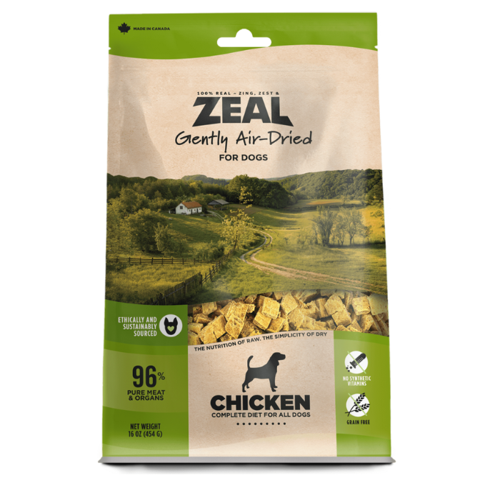 Zeal nourriture Nourriture pour chiens séché à l&#39;air - recette de poulet Nourriture pour chiens séché à l&#39;air - recette de poulet