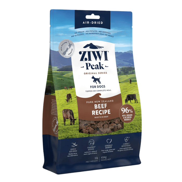 Ziwi Peak nourriture Nourriture pour chien Bœuf séché à l’air Ziwi Nourriture pour chien Bœuf séché à l’air Ziwi