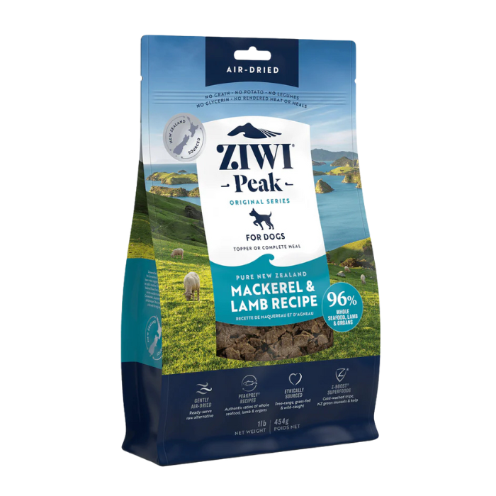 Ziwi Peak nourriture Nourriture pour chien Maquereau et Agneau séché à l’air Ziwi Nourriture pour chien Maquereau et Agneau séché à l’air Ziwi