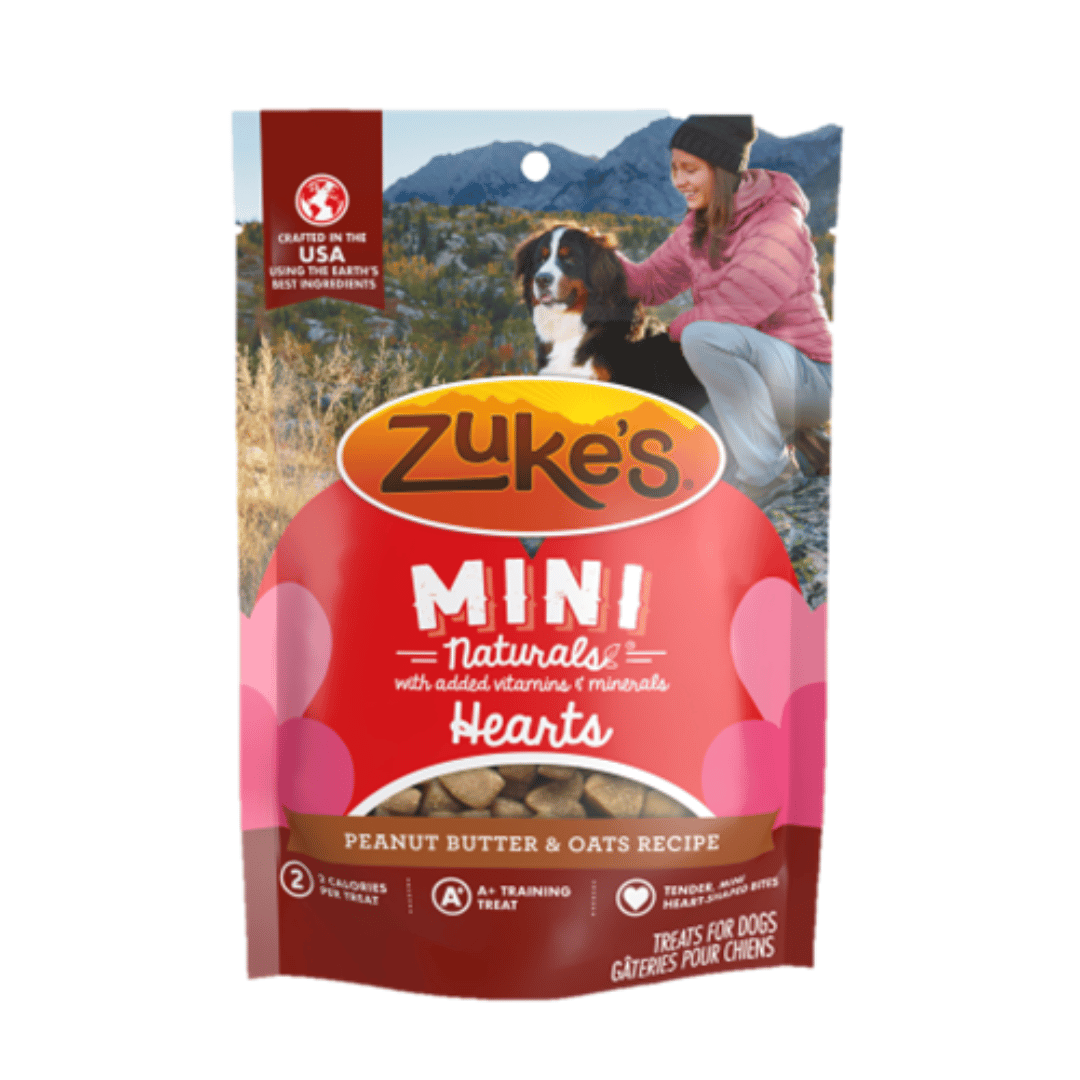 Zuke's Gâteries Gâterie de dressage en forme de coeur Zuke's Mini au beurre d'arachide 5oz